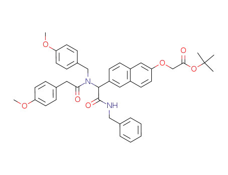 [6-(benzylcarbamoyl-{(4-methoxy-benzyl)-[(4-methoxy-phenyl)-acetyl]-amino}-methyl)-naphthalen-2-yloxy]-acetic acid tert-butyl ester