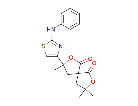 3,3,8-trimethyl-8-(2-phenylamino-thiazol-4-yl)-2,7-dioxa-spiro[4.4]nonane-1,6-dione