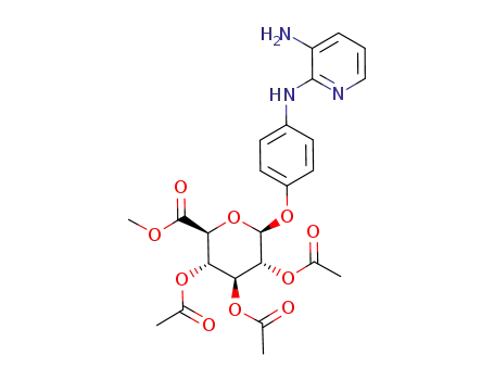 3,4,5-triacetoxy-6-[4-(3-amino-pyridin-2-ylamino)-phenoxy]-tetrahydro-pyran-2-carboxylic acid methyl ester