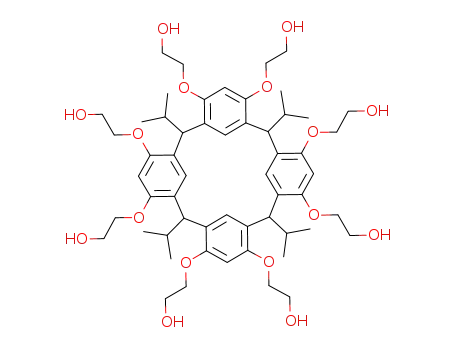 4,6,10,12,16,18,22,24-octakis(2-hydroxyethoxy)-2,8,14,20-tetraisopropylpentacyclo[19.3.1.13,7.19,13.115,19]octacosa-1(25),3,5,7(28),9,11,13(27),15,17,19(26),21,23-dodecaene