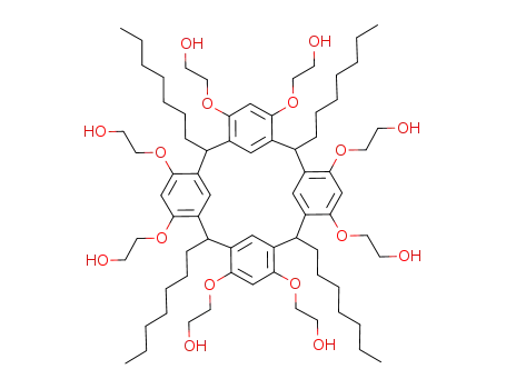 4,6,10,12,16,18,22,24-octakis(2-hydroxyethoxy)-2,8,14,20-tetraheptylpentacyclo[19.3.1.13,7.19,13.115,19]octacosa-1(25),3,5,7(28),9,11,13(27),15,17,19(26),21,23-dodecaene