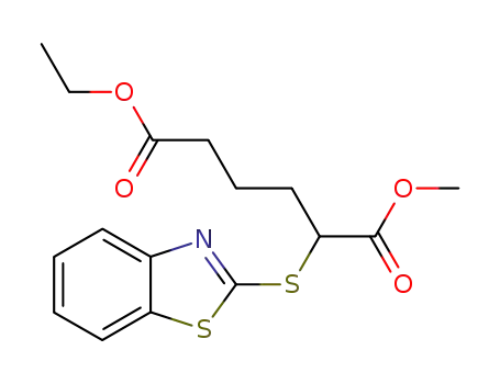 2-benzothiazol-2-ylsulfanyl-hexanedioic acid 6-ethyl ester 1-methyl ester