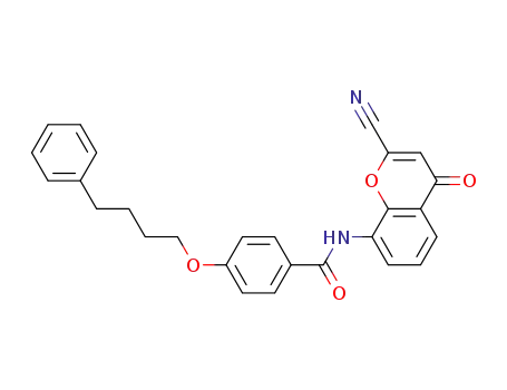 N-(2-CYANO-4-OXO-4H-1-BENZOPYRAN-8-YL)-4-(4-PHENYLBUTOXY)BENZAMIDE