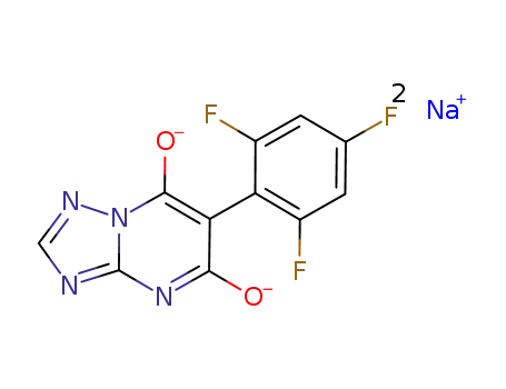 bis-sodium salt of 6-(2,4,6-trifluorophenyl)-[1,2,4]triazolo[1,5-a]pyrimidine-5,7-diol
