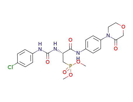 (R)-2-[3-(4-chlorophenyl)-ureido]-N-[4-(3-oxo-morpholin-4-yl)-phenyl]-3-(dimethoxy-phosphoryl)-propionamide