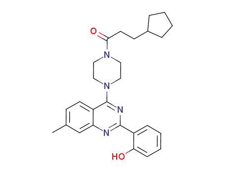 3-cyclopentyl-1-(4-(2-(2-hydroxyphenyl)-7-methylquinazolin-4-yl)piperazin-1-yl)propan-1-one