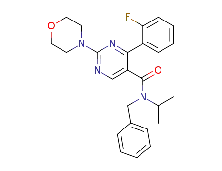 4-(2-fluoro-phenyl)-2-morpholin-4-yl-pyrimidine-5-carboxylic acid benzyl-isopropyl-amide