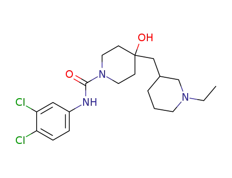 N-(3,4-dichlorophenyl)-4-[(1-ethylpiperidin-3-yl)methyl]-4-hydroxypiperidine-1-carboxamide