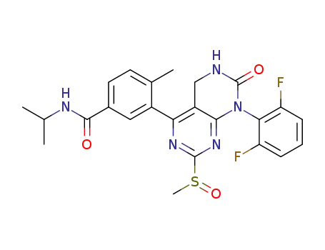 3-[8-(2,6-difluorophenyl)-2-(methylsulfinyl)-7-oxo-5,6,7,8-tetrahydropyrimido[4,5-d]pyrimidin-4-yl]-4-methyl-N-(1-methylethyl)benzamide