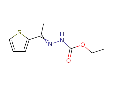 Molecular Structure of 25445-78-7 (Hydrazinecarboxylic acid, [1-(2-thienyl)ethylidene]-, ethyl ester)