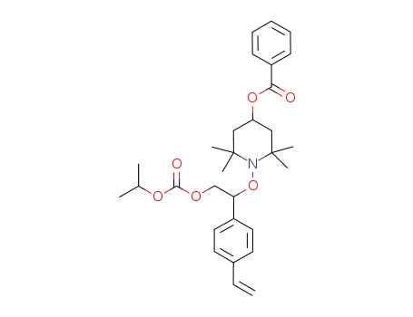 2-(isopropyloxycarbonyloxy)-1-(4'-benzoyloxy-2',2',6',6'-tetramethyl-1'-piperidinyloxy)-1-(4'-vinylphenyl)ethane