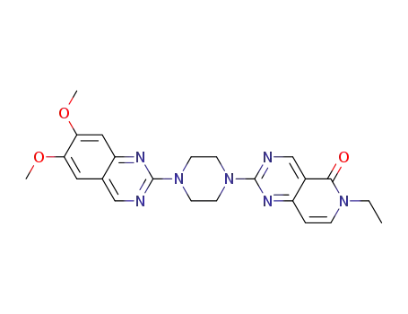 6,7-Dimethoxy-2-(4-(5,6-dihydro-6-ethyl-5-oxopyrido[4,3-d]pyrimidine-2-yl)piperazino)quinazoline