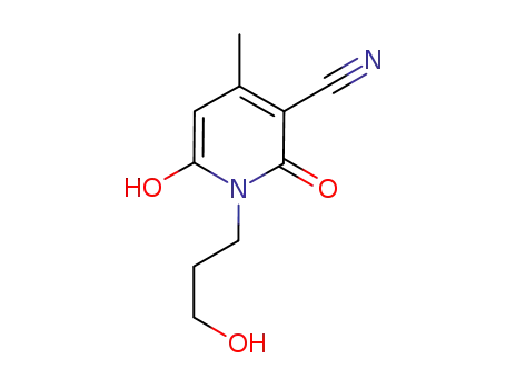 Molecular Structure of 98458-25-4 (3-Pyridinecarbonitrile,
1,2-dihydro-6-hydroxy-1-(3-hydroxypropyl)-4-methyl-2-oxo-)
