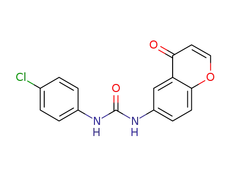 Molecular Structure of 839714-64-6 (Urea, N-(4-chlorophenyl)-N'-(4-oxo-4H-1-benzopyran-6-yl)-)