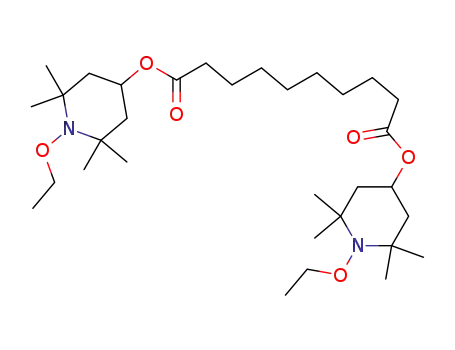 Molecular Structure of 122586-65-6 (Decanedioic acid, bis(1-ethoxy-2,2,6,6-tetramethyl-4-piperidinyl) ester)