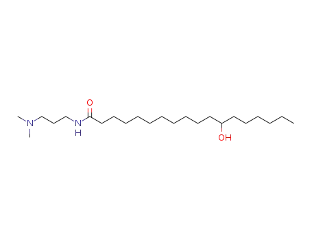 Molecular Structure of 75656-34-7 (Octadecanamide, N-[3-(dimethylamino)propyl]-12-hydroxy-)