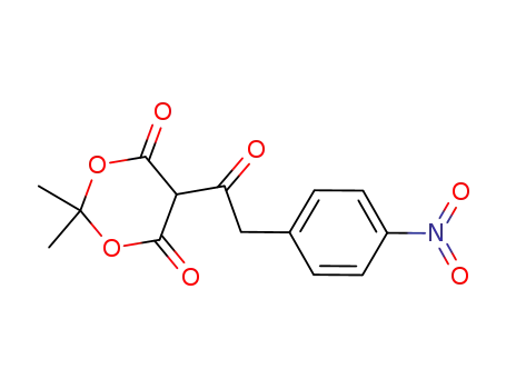 Molecular Structure of 920525-60-6 (1,3-Dioxane-4,6-dione, 2,2-dimethyl-5-[2-(4-nitrophenyl)acetyl]-)