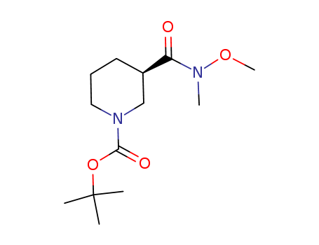 1-Piperidinecarboxylic acid, 3-[(MethoxyMethylaMino)carbonyl]-, 1,1-diMethylethyl ester, (3R)-