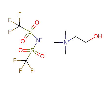 Molecular Structure of 827027-25-8 (CHOLINE BIS(TRIFLUOROMETHYLSULFONYL)IMIDE)