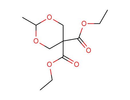Molecular Structure of 51335-74-1 (1,3-Dioxane-5,5-dicarboxylic acid, 2-methyl-, diethyl ester)