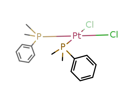 Molecular Structure of 15393-14-3 (Platinum,dichlorobis(dimethylphenylphosphine)-, (SP-4-2)-)