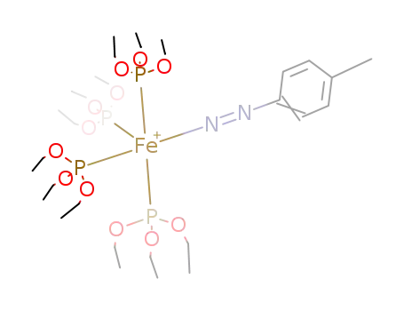 Fe(CH3C6H4N2)(P(OC2H5)3)4(1+)
