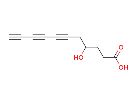 Molecular Structure of 556-35-4 (6,8,10-Undecatriynoic acid,4-hydroxy- )