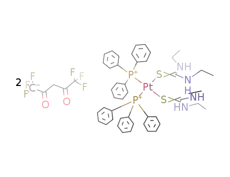 bis(1,3-diethylthiourea)bis(triphenylphosphine)platinum(II) bis(1,1,1,5,5,5-hexafluoro-2,4-pentanedionate)