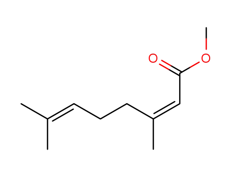 Molecular Structure of 1862-61-9 (methyl (Z)-3,7-dimethylocta-2,6-dienoate)