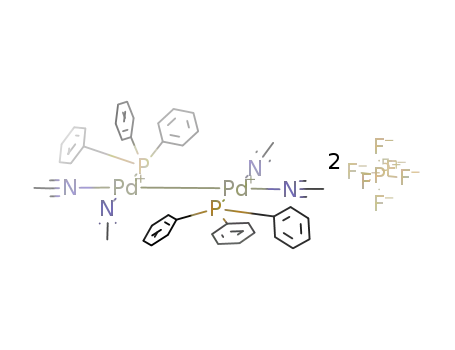 [Pd2(acetonitrile)4(P(C6H5)3)2](PF6)2