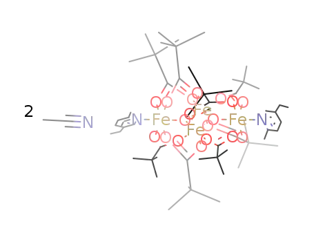 Fe4(O)2(O2CC(CH3)3)8(CH3C2H5C5H3N)2*2CH3CN