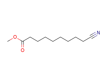 Molecular Structure of 53663-26-6 (Methyl-omega-cyanopelargonate)