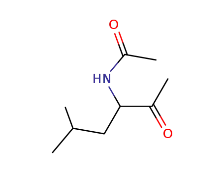Molecular Structure of 30057-77-3 (Acetamide, N-(1-acetyl-3-methylbutyl)-)