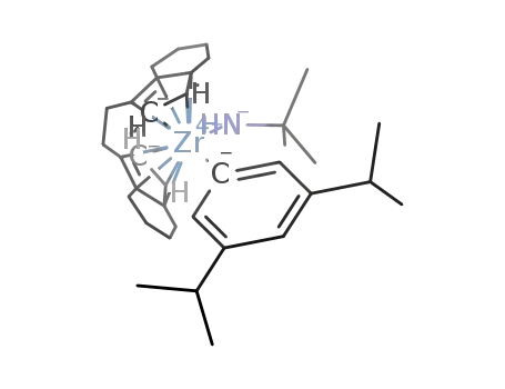 rac-[Zr(ethylenebis(tetrahydro)indenyl)(C6H3(CH(CH3)2)2)(NHCMe3)]