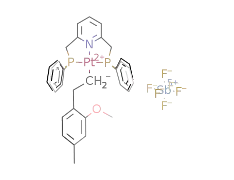 [(2,6-bis(diphenylphosphinomethyl)pyridine)Pt(C2H4C6H3(OMe)Me)]SbF6
