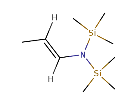 Molecular Structure of 63163-76-8 (Silanamine, 1,1,1-trimethyl-N-1-propenyl-N-(trimethylsilyl)-, (E)-)