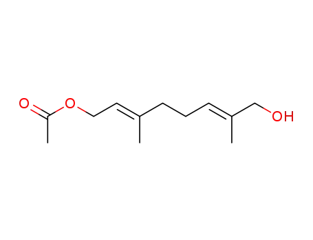 Molecular Structure of 37905-03-6 (2,6-Octadiene-1,8-diol, 2,6-dimethyl-, 8-acetate, (2E,6E)-)
