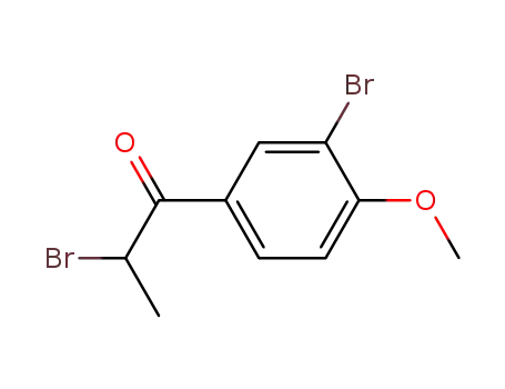 Molecular Structure of 4374-35-0 (1-Propanone, 2-bromo-1-(3-bromo-4-methoxyphenyl)-)