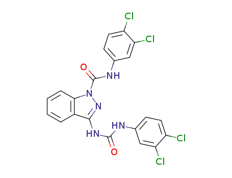 N-(3,4-dichlorophenyl)-3-(([(3,4-dichlorophenyl)amino]carbonyl)amino)-1H-indazole-1-carboxamide