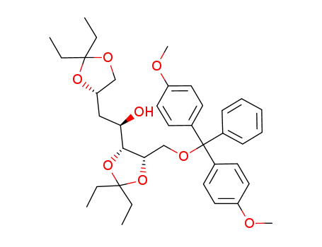 5-deoxy-2,3:6,7-di-O-diethylidene-1-O-(4,4'-dimethoxytriphenylmethyl)-D-allo-heptan-1-itol