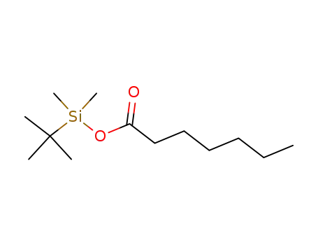 Molecular Structure of 54251-63-7 (Heptanoic acid, (1,1-dimethylethyl)dimethylsilyl ester)