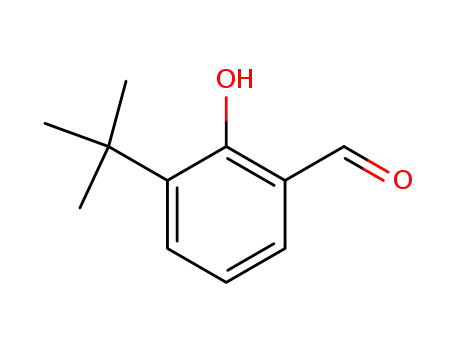 Molecular Structure of 24623-65-2 (3-tert-Butyl-2-hydroxybenzaldehyde)