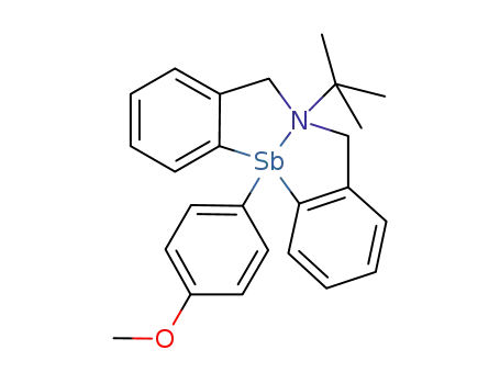 N-t-butyl-12-(4-methoxyphenyl)-5,6,7,12-tetrahydrodibenz[c,f] [1,5]azastibocine