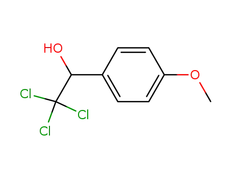 Molecular Structure of 14337-31-6 (BenzeneMethanol, 4-Methoxy-.alpha.-(trichloroMethyl)-)