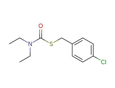 Molecular Structure of 28249-77-6 (Carbamothioic acid,N,N-diethyl-, S-[(4-chlorophenyl)methyl] ester)
