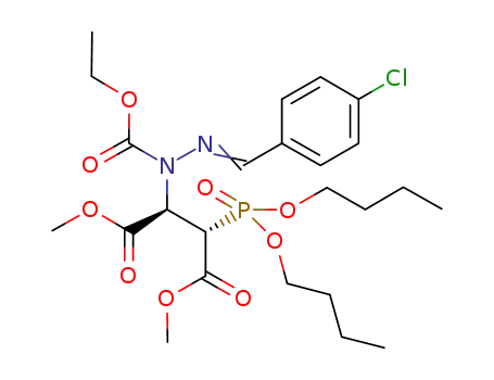 dimethyl 2-(dibutoxyphosphoryl)-3-[2-(4-chlorobenzylidene)-1-(ethoxycarbonyl)hydrazino]succinate