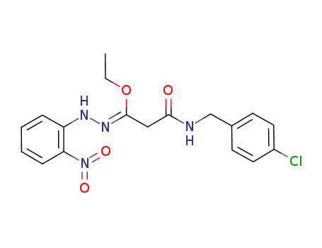 (Z)-N-(4-chlorobenzyl)-3-ethoxy-3-[(2-nitrophenyl)hydrazono]propanamide