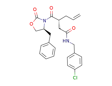 (R)-3-((S)-4-benzyl-2-oxooxazolidine-3-carbonyl)-N-(4-chlorobenzyl)hex-5-enamide