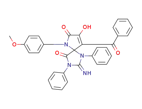 9-benzoyl-8-hydroxy-2-imino-6-(4-methoxyphenyl)-1,3-diphenyl-1,3,6-triazaspiro[4.4]non-8-ene-4,7-dione