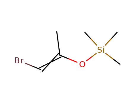 Molecular Structure of 61668-34-6 (Silane, [(2-bromo-1-methylethenyl)oxy]trimethyl-)